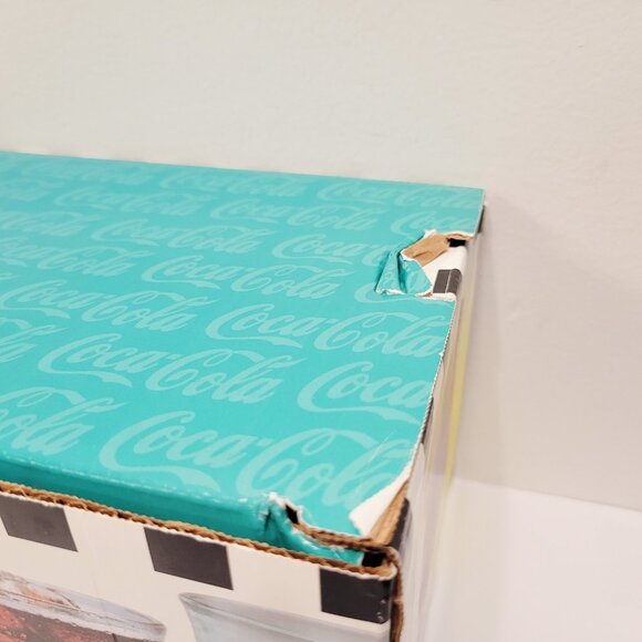 Vtg 1996 Coca Cola Indiana Glass Company 4 Mug Collection BOX ONLY - Picture 2 of 7